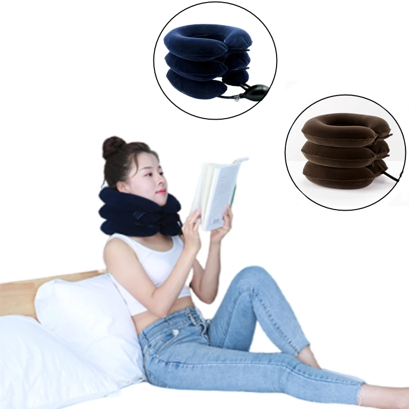 

Cervical Neck Traction Medical Correction Neck Shoulder Pain Relief Relaxation Inflatable Collar Massager Anti Fatigue