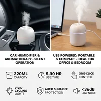 Mini humidificateur d'air USB portable Goutte d'eau Bureau Intérieur Ménage Humidificateur d'atomisation silencieux pour le bureau et la maison 6