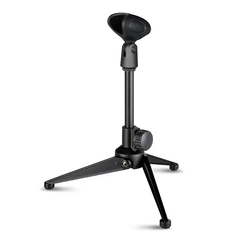 Microphone Stand Microphone Mount Clamp Tripod Microphone Stand Boom Mic Stand Clip Holder Telescopic Desktop Mic Mini Bracket Table Stable Microphone Holder