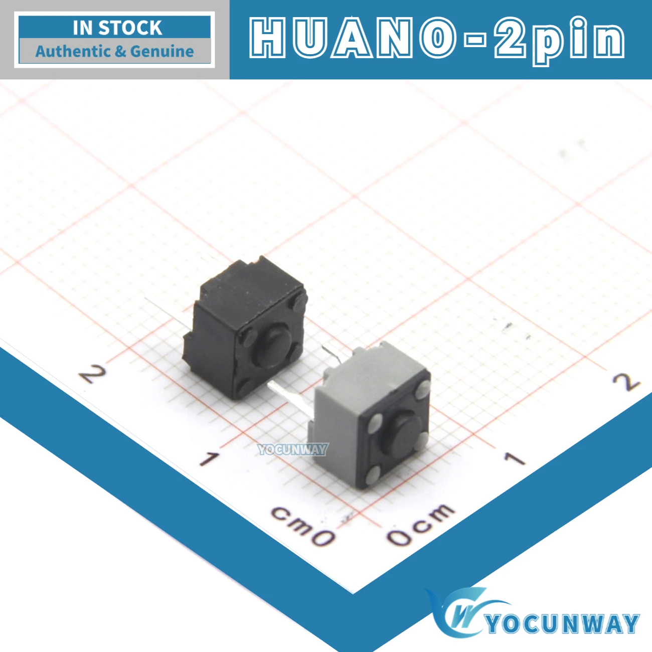 Tact Switch 5PCS-100PCS HUANO Square 2 Pin Mouse Tact Switch