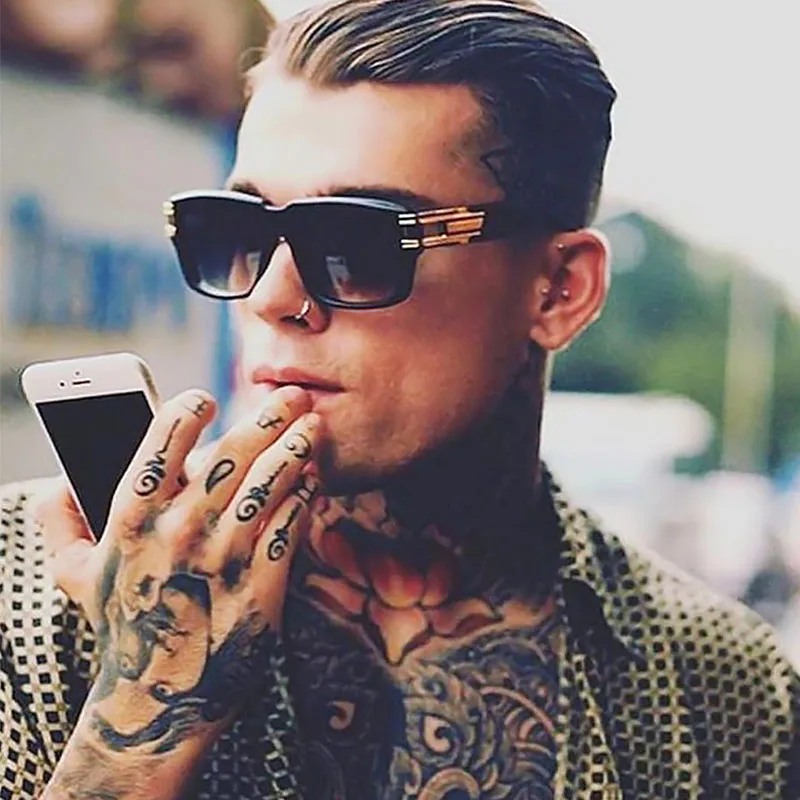 Neu Mode Klassische Quadratische Sonnenbrille Männer Vintage Marke Design Sonnenbrille Frauen Shades UV400_voghion.com