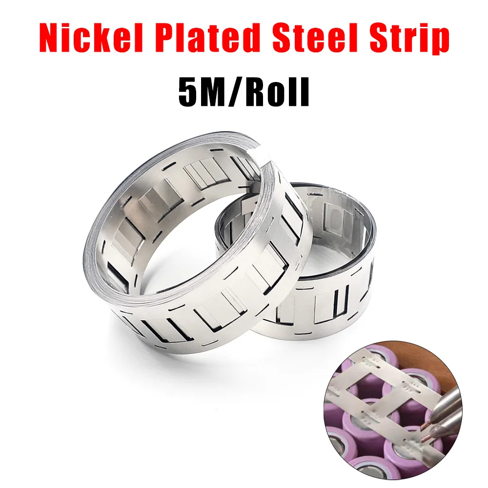 5Meter 0.15*27mm Nickel Strip Lithium Battery Nickel Strips For 18650 Battery Pack 2P Spot Welding Nickel Belt 0 5kg roll pure nickel strip 99 96% for battery spot welding machine welder equipment nickel straps for battery packs