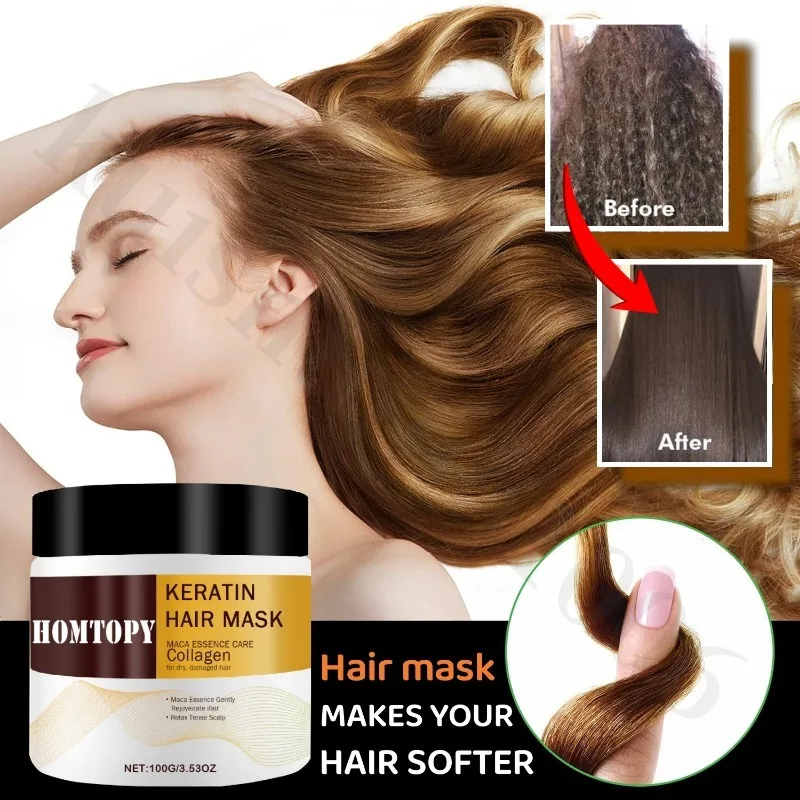 

Collagen Hair Treatment Deep Repair Conditioning Argan Oil Collagen Hair Mask Essence for Dry Damaged Hair All Types