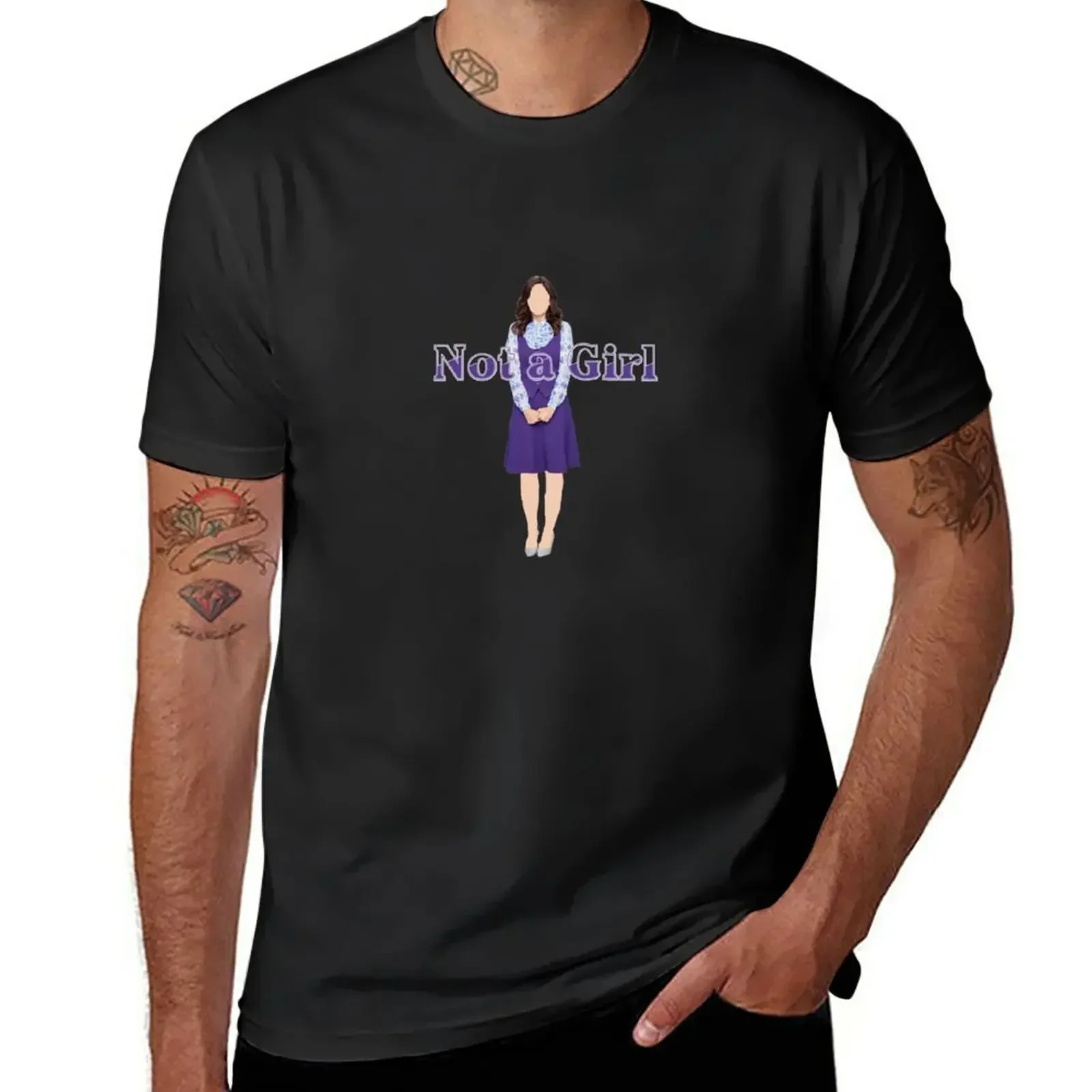 

Not a Girl T-Shirt blacks for a boy mens cotton t shirts