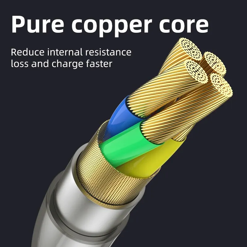 Tri-Mode LED Fast Charging Cable with Glowing Design