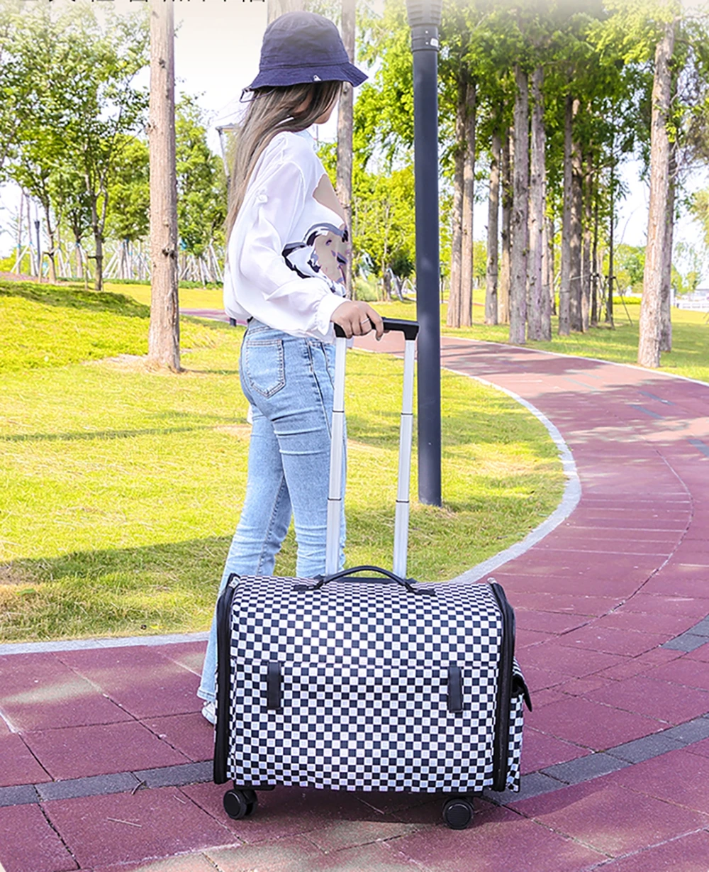 Title 17, Large Pet Dog Trolley Load 15KG 4 Universal Whe...