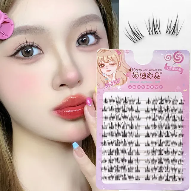 Natural Eyelash Clusters DIY Manga Lashes Transparent Terrier Strands Eyelash Soft False Eyelashes Eyelashes Daily Makeup