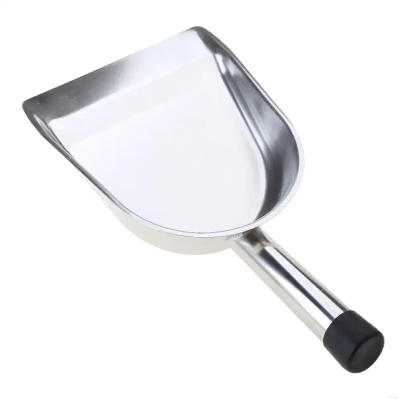 L74C Convenient Stainless Steel Dustpan with Long Handle for All Sizes of Hands