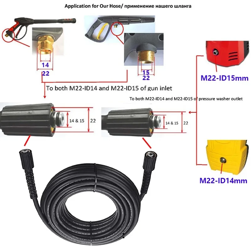 Limpeza Extensão Mangueira, Latão Conector, Lavadora De