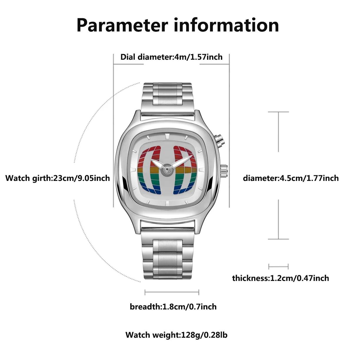 Rainbow Apple Watch Pride Face Missing Millennium Retro Style Men