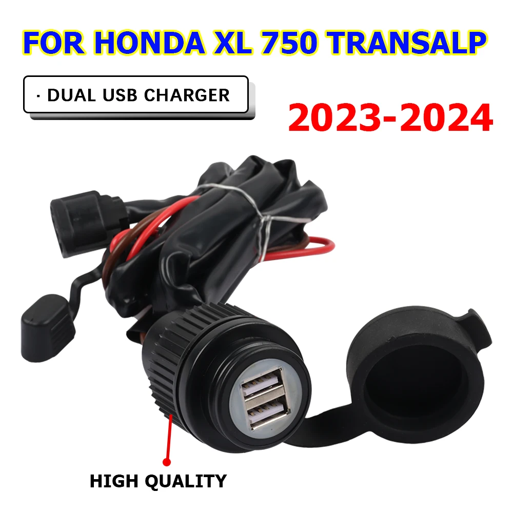 Porta A Impulsi Dual Usb Power Interface Socket Charger Per Honda Xl750 Transalp Xl 750 Xl Transalp750 750Xl 2023 2024 Accessori