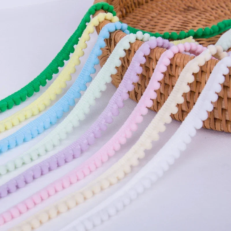 Colorful Pearl Pompom Tassel Ribbon for DIY Crafts & Sewing Projects