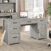 61'' Executive Office Desk with 5 Drawers, Computer Desk with Charging Station, File Drawers & Storage Cabinet, Home Office Desk 2