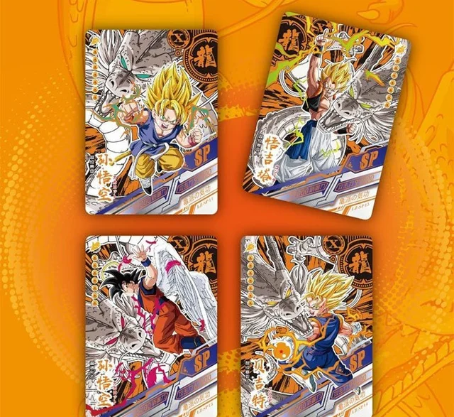 100pcs Anime Dragon Ball Game Card Black Box Collection Edition 3D Stereo Card Supernatural Battle Son Goku Card TCG Gift 5