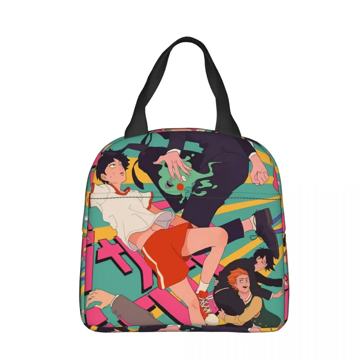 

Power Users Lunch Bag box Comic Mob Psycho 100 Children Aluminum Bag Foil Portable Lunchbox
