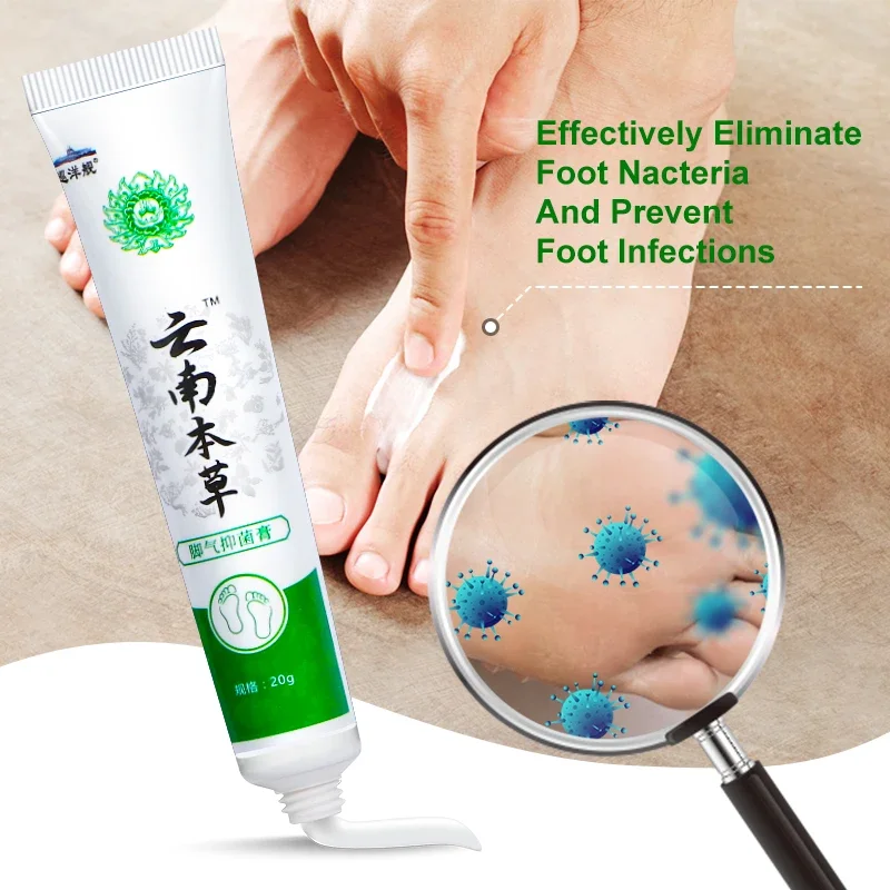 

2pcs Yunnan Baiyao Herbal Treat Beriberi Foot Ointment Anti-itch Inhibits Fungus Peeling Athlete Foot Tinea Pedis Medical Cream