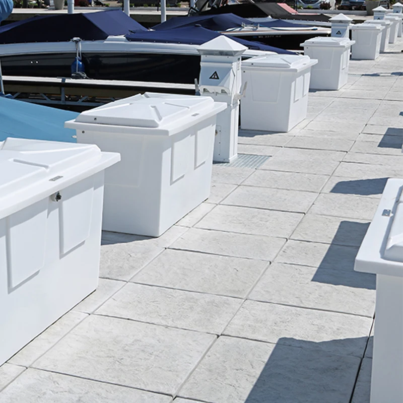 Heavy Duty Boat Fiberglass Marine Pontoon Dock Storage Box Fiberglass Marine Pontoon Dock Storage Box