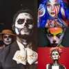 White Black Red Face Body Paint,Adult Oil Body Paint Set,FX Clown Vampire Skeleton Role Play Halloween Makeup with 6 Brushes 4