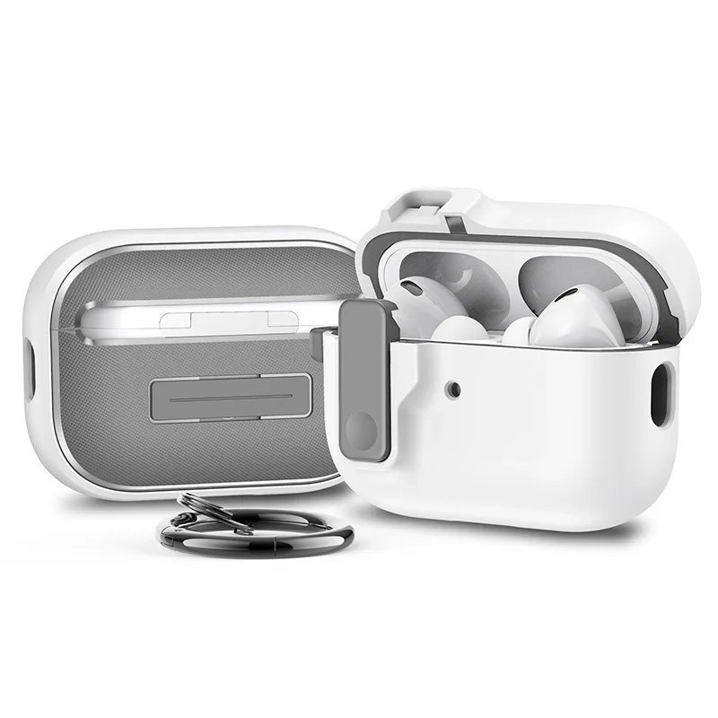 Shockproof Wireless Earphones Protection Case with Safety Lock Buckle
