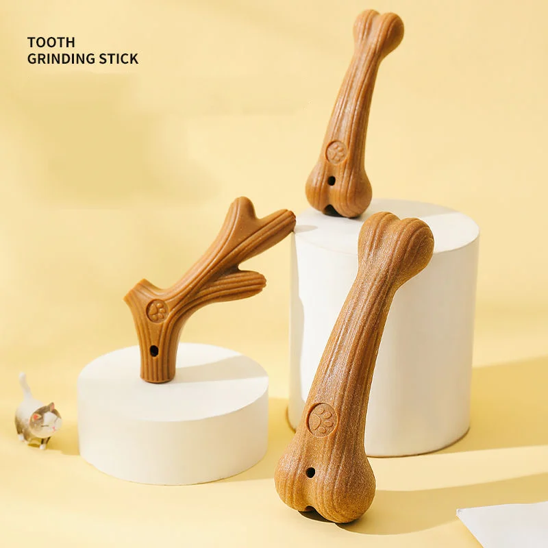 

Dog Toy Pine Antler Clean Tooth Bone Molar Stick Pet Bite-Resistant Edible Molar Snack Into Puppy Boredom Toy