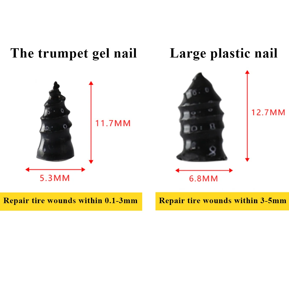 10/30Pcs Car Tyre Repair Rubber Nail Set Universal Car Motorcycle Tyre Repair Nails Truck Scooter Bike Tire Puncture Tool