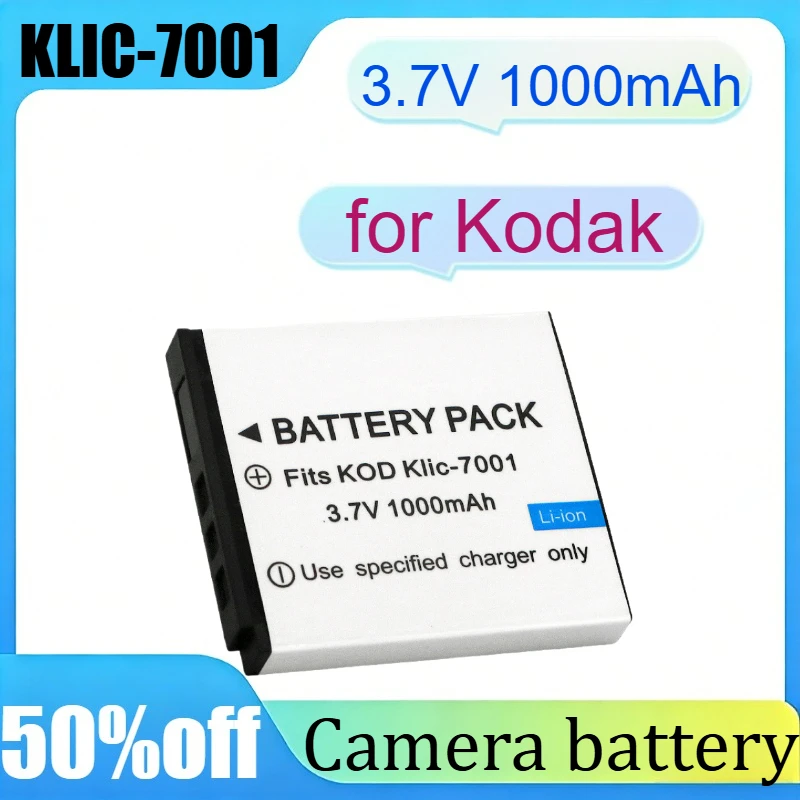 KLIC-7001 for Kodak V570 V705 M753 M763 M853 M863 M893 KLIC-7001 3.7V 1000mAh Ca