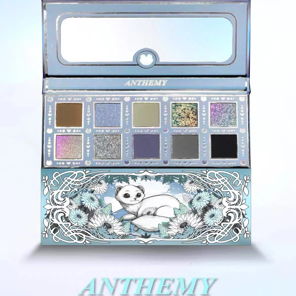 Anthemy 10 Colors Scale Chameleon Eyeshadow Palette Matte Glitter Waterproof Long Lasting Cosmetics  Women Eye MakeUp Pallet 6