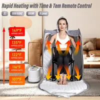 Portable Sauna set one Person Full Body at Home Spa Hat Tent Include 2L Steamer with Remote Control for Detox 1