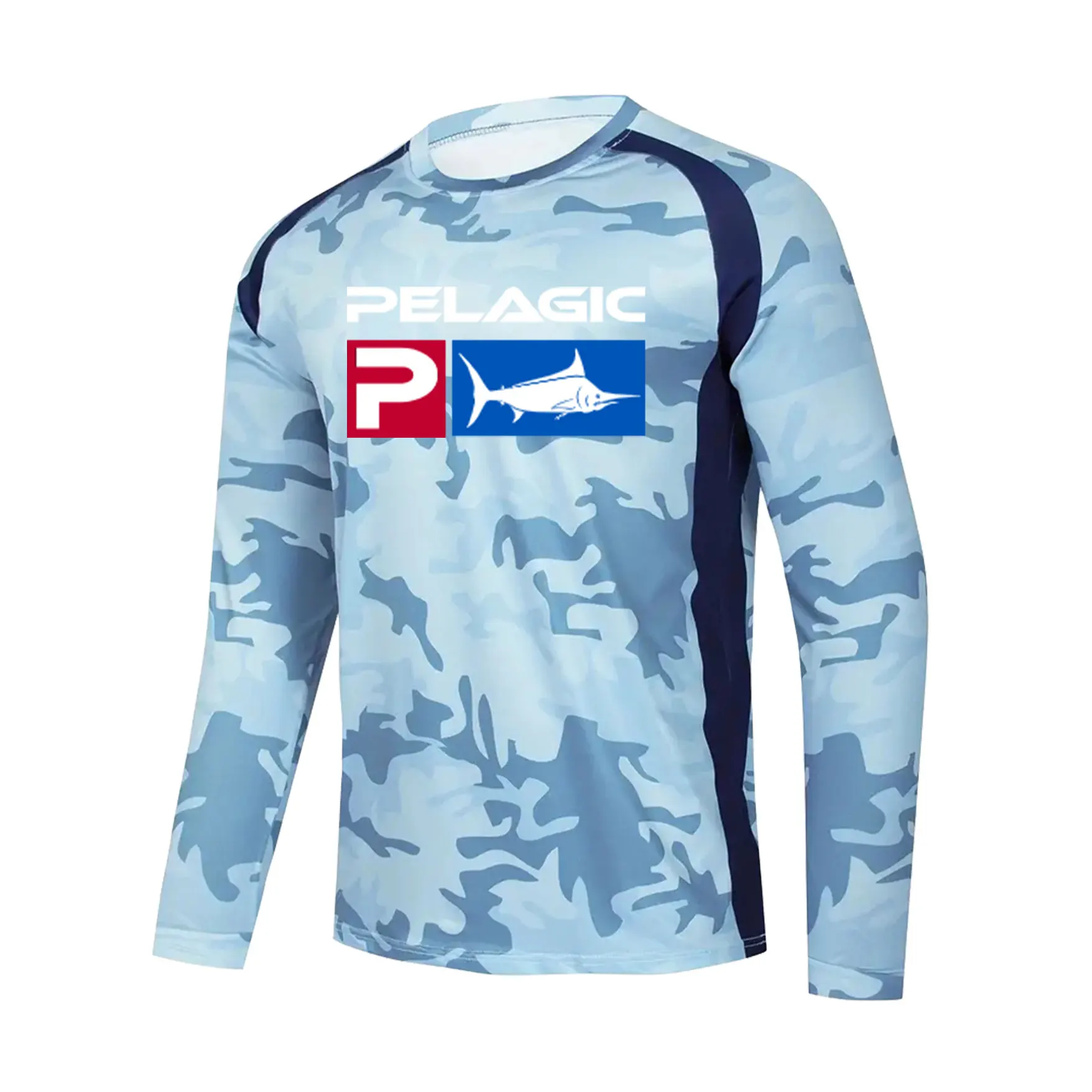

Рубашка Pelagic для рыбалки, Мужская Уличная рубашка с длинным рукавом и УФ-защитой, камуфляжная, впитывающая влагу, одежда для рыбалки Pelagic, топы