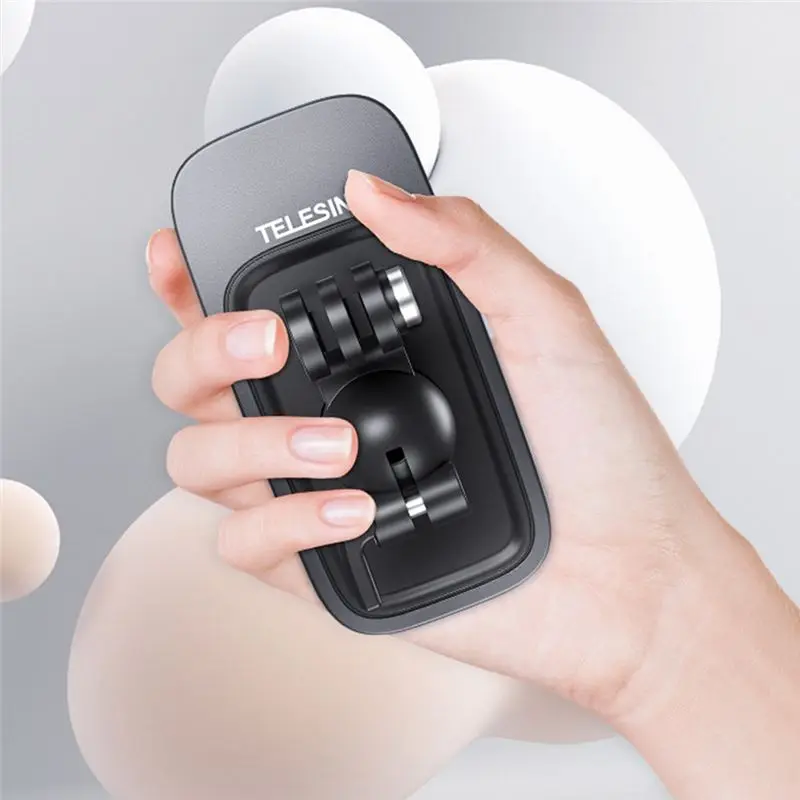 N05R TELESIN 360 ° GoPro Hero 11 10 9 8 7 6 5 Insta360 액션 카메라 액세서리용 회전식 자석 백팩 클립 클램프 마운트