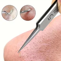 1 Pack Extra Fine No. 5 Cellular Acne Blackhead Tweezers - Facial Beauty Remove Acne Needle Tools for Skin Care 1