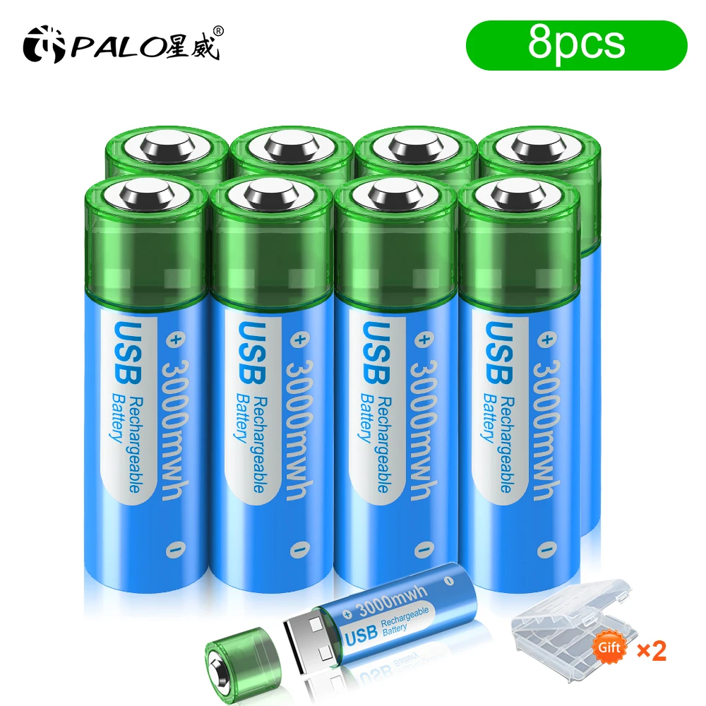 Baterías AA, paquete de 32 baterías dobles de hierro de litio, 1.5 V 3000  mAh más duraderas pilas de litio AA para linterna, juguetes, control  remoto