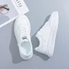 Zapatos de suela gruesa para mujer, zapatillas informales transpirables con plataforma, cabeza redonda, color blanco, primavera y otoño, 2024