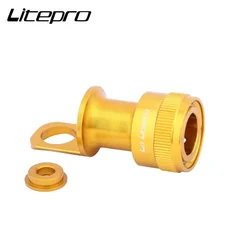 Litepro Quick Release Aluminum Alloy Bicycle Pedals with Mounting Seat and QR Buckle (Gold)