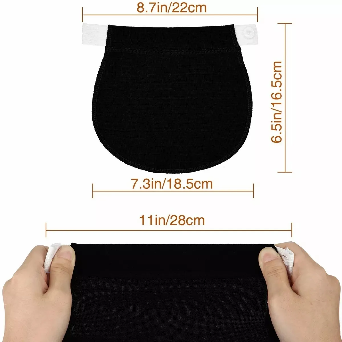 5Pcs Pregnancy Adjustable Extender Waist Band Pants Jeans Elastic Waistband Belt with Extend Button Garment Accessories 5