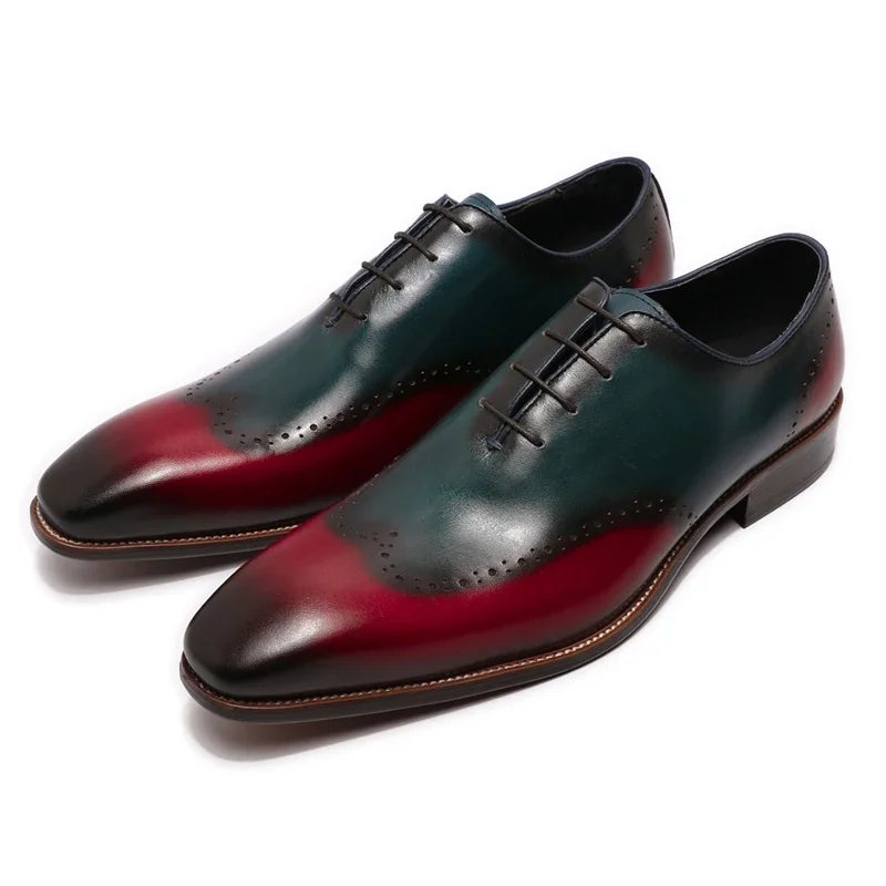WUIWUIYU Men's Wingtip Oxford Dress Shoes - Synthetic Leather Lace-Up For Wedding, Prom, Business - View #10