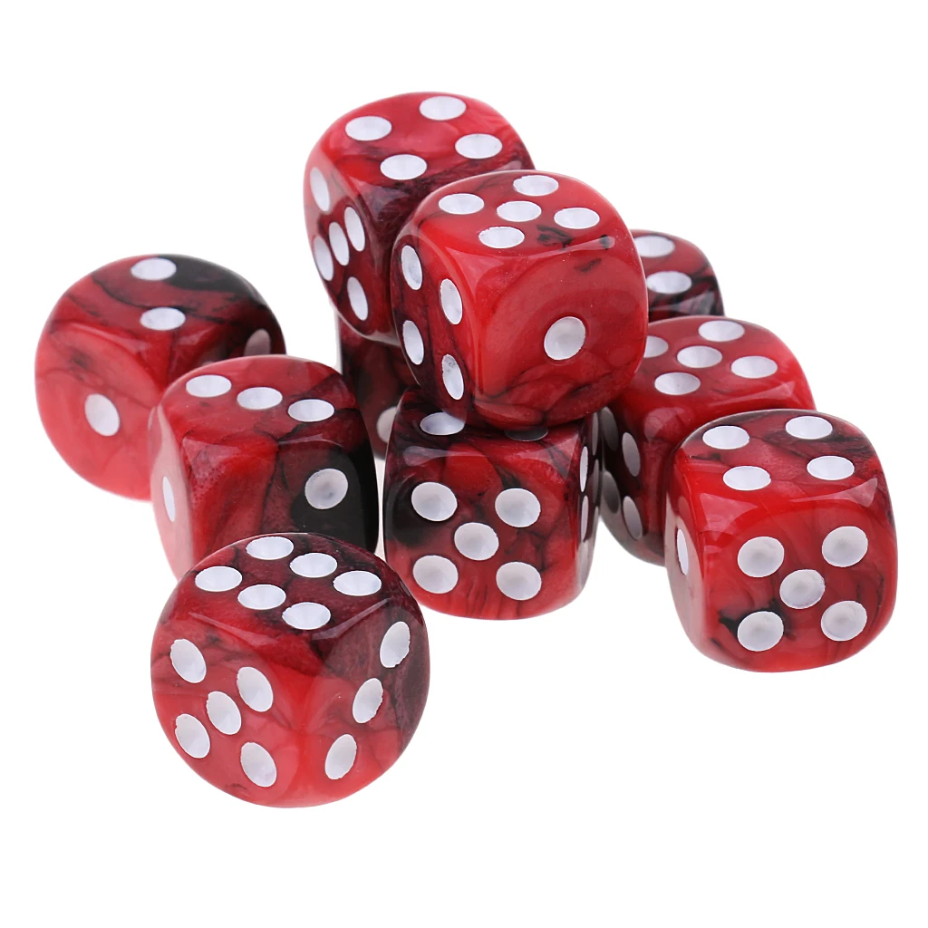Game dice dice set 10x D6 Six Sided 16mm for Gaming