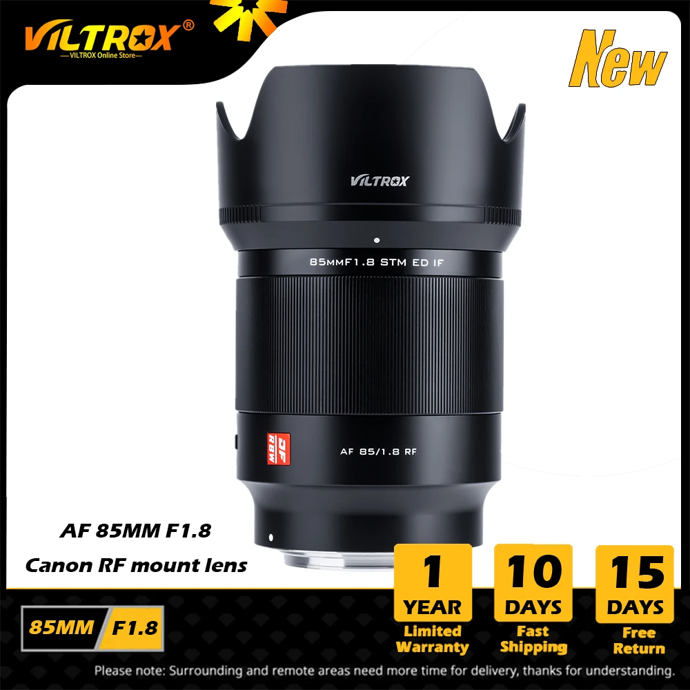 VILTROX 85MM F1.8 for Canon Lens Full Frame Auto Focus Portrait Lens Large Aperture Lens Canon RF mount EOS-R EOS-R6 Camera Lens