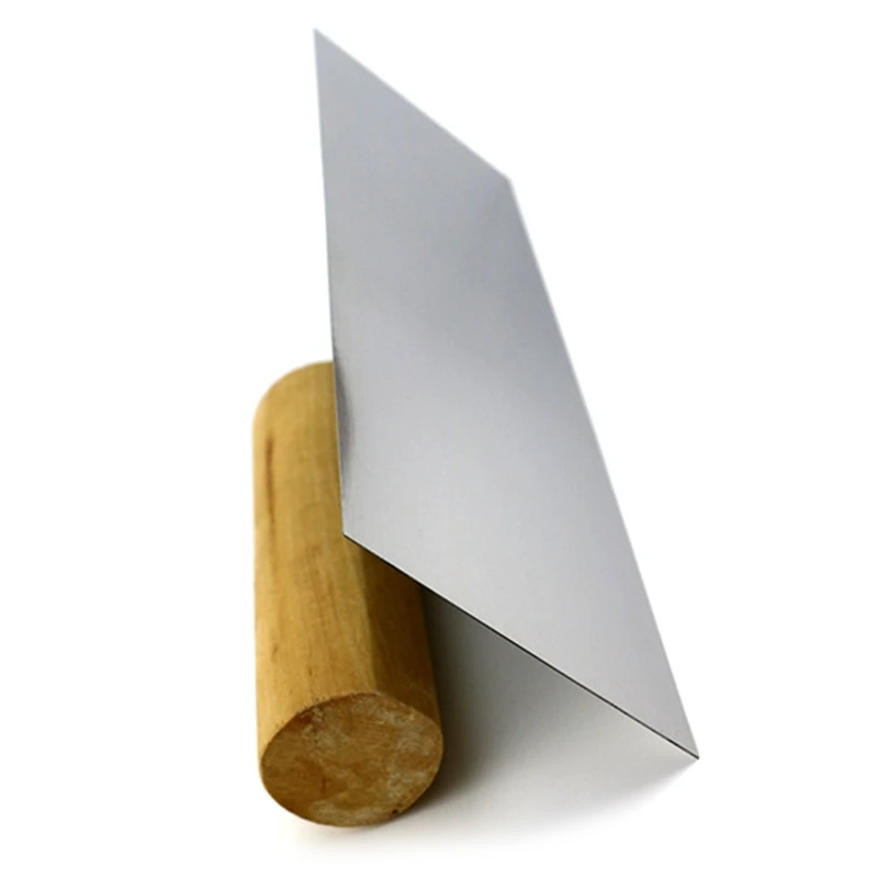 Stainless Steel Notch Tile Trowel Lightweight Hand Trowel Plastering Scrap Tools with Wooden Handle Construction