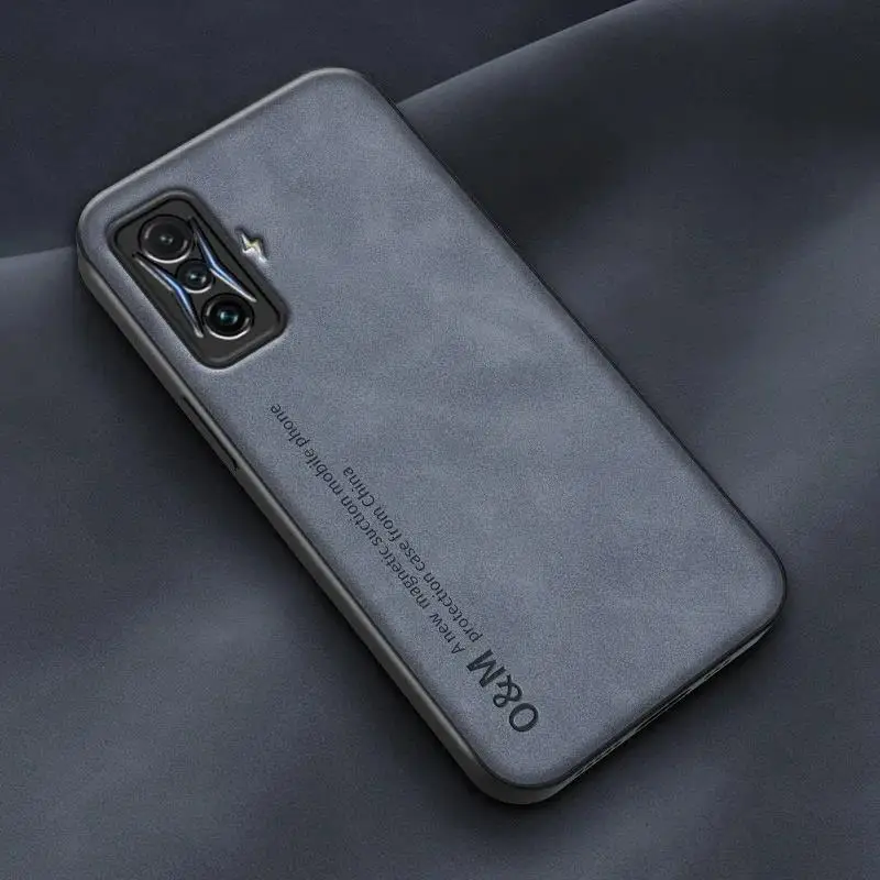 Premium Magnetic Leather Phone Case with Silicone Back Cover