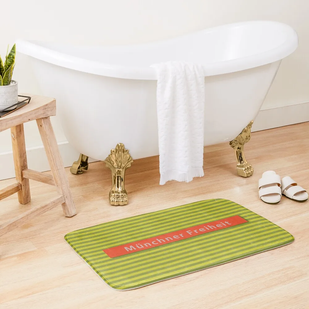 

Münchner Freiheit Station Tiles (Munich) Bath Mat Bathtub Carpet Front Door Bathroom Carpet Home Entrances Mat