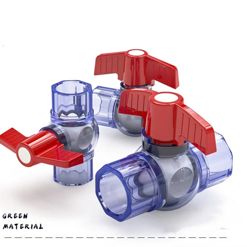 

The Inside Diameter of 25/32/63 Mm PVC Transparent Ball Valve Switch Gate Valve Water Valve Aquarium Accessory Fish Tank