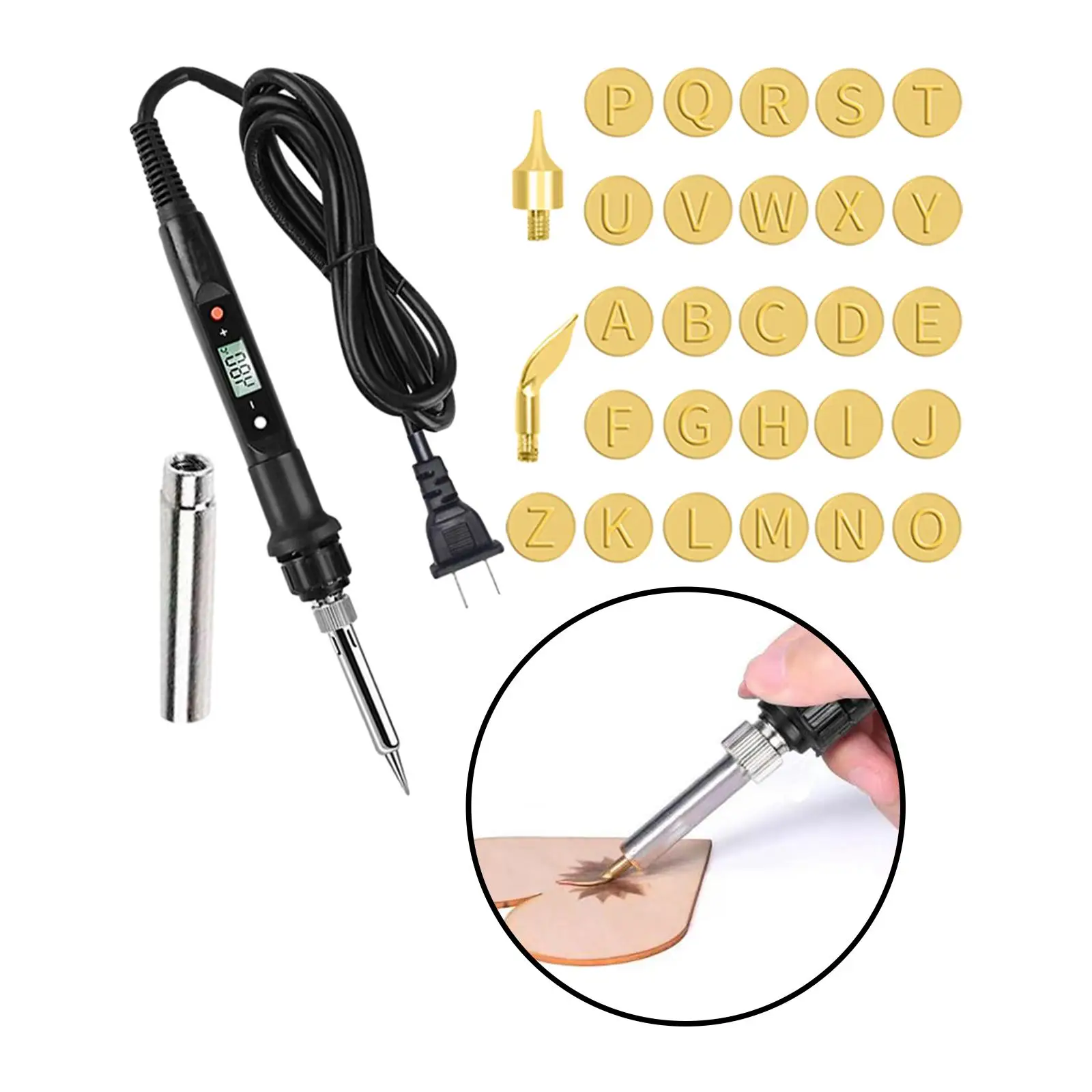 

Soldering Iron Adjustable Temperature Wood Burning Tool Hand Tool Home Sturdy Portable for Repairing Welding Embossing Carving