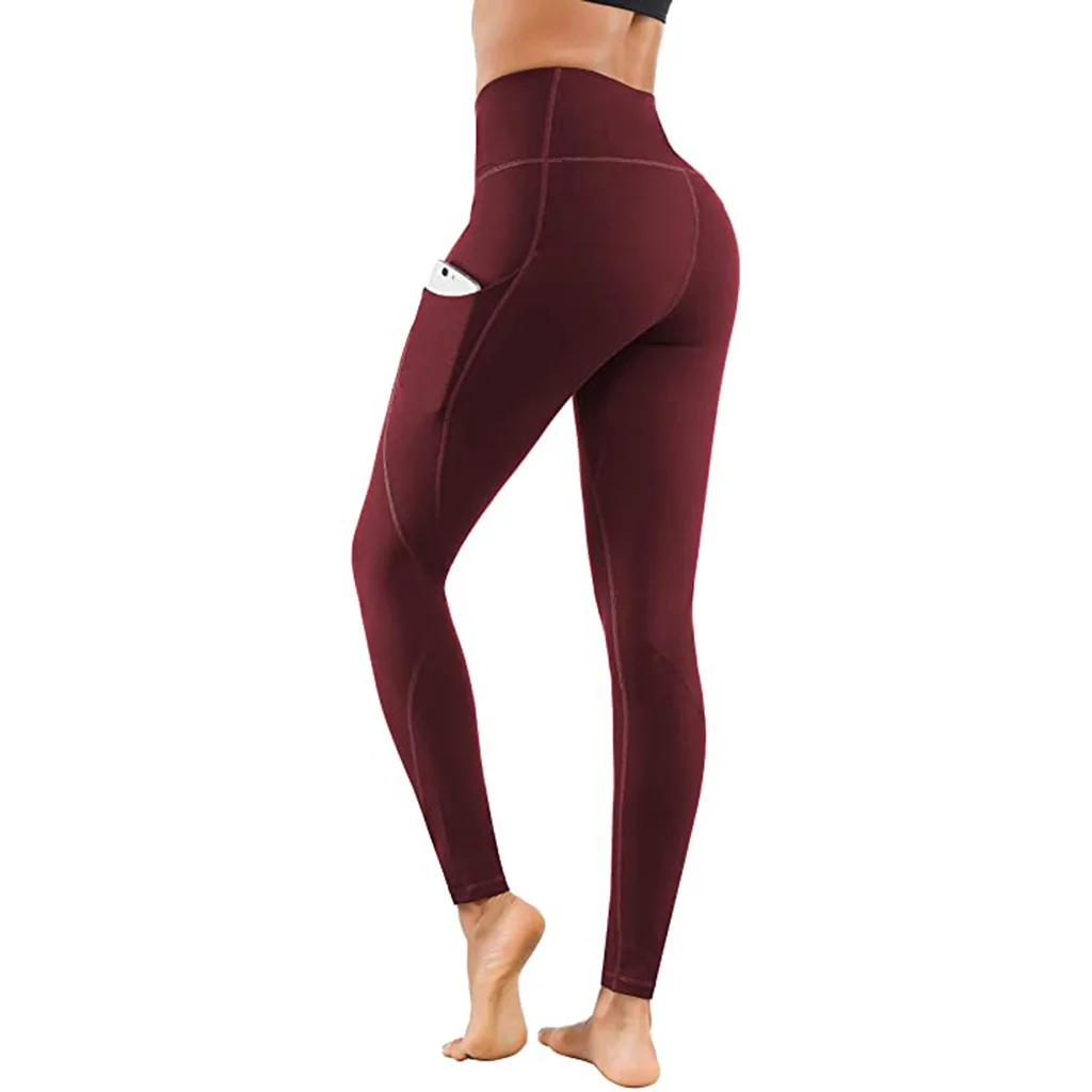 Yoga Pants Women Sexy Butt Lifting High Waist Elastic Leggings Workout Running Skinny