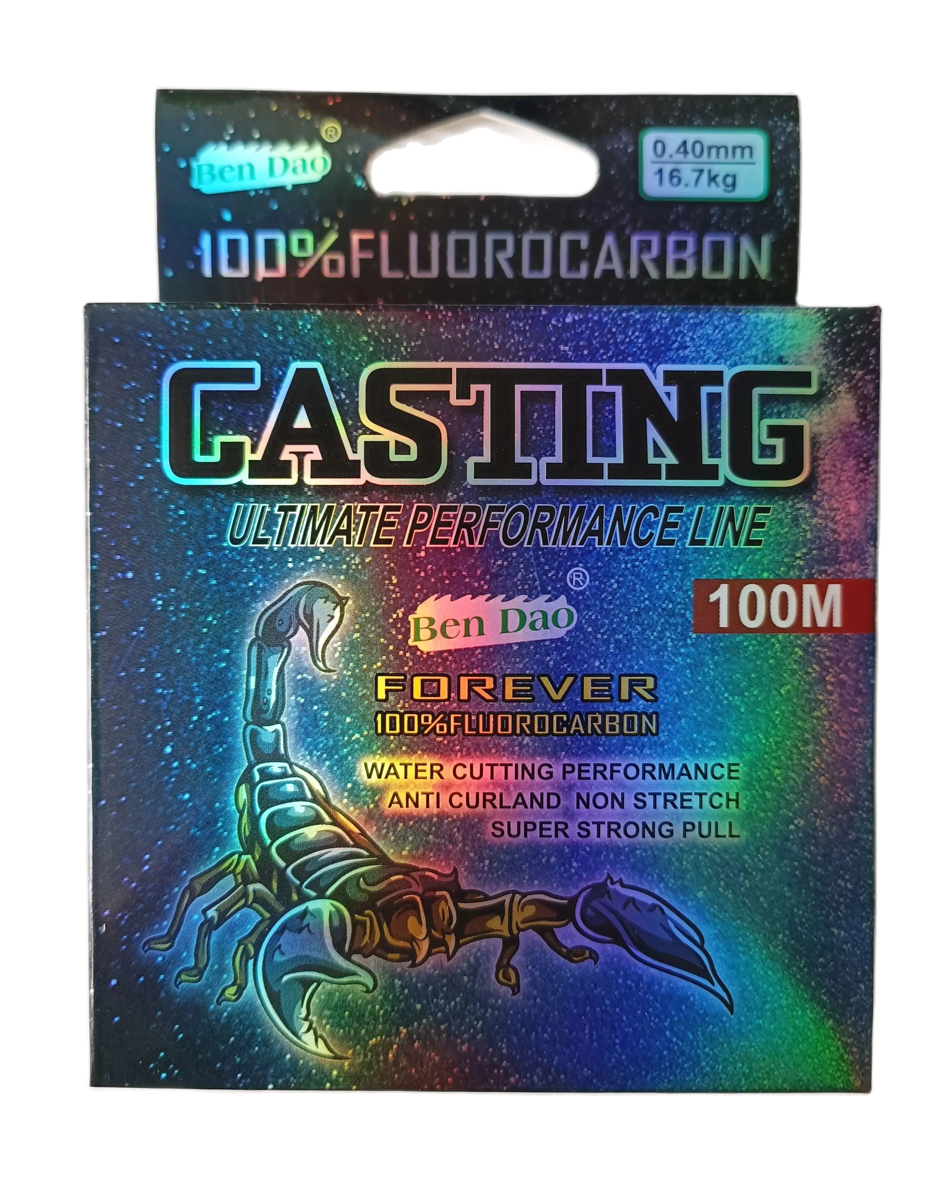 Ligne carpe fluorocarbone 100M - Leader monofilament fibre carbone pour pêche coulante