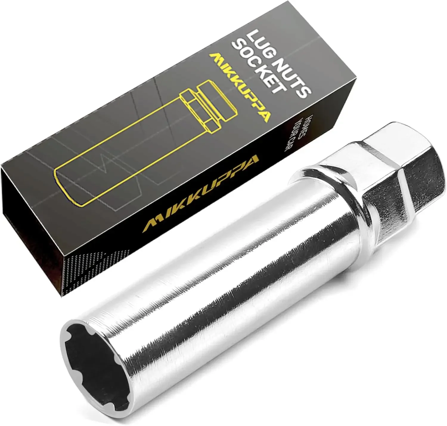 Car Accessories 2pcs 6 Point Spline Lug Nuts Socket Key Tool-for 17.6mm Inner Diameter-Compatible with 17mm Replacement Spline