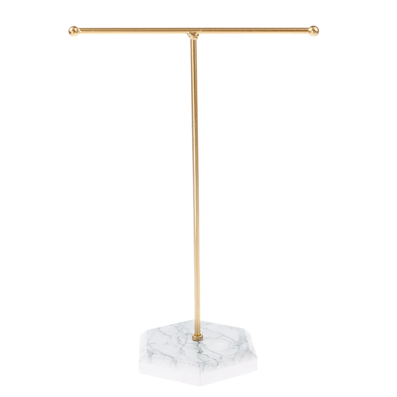 1PC Luxury Gold T-shaped Earrings Ring Necklace Watch Jewelry Shelf Jewelry Stand Counter Pendant Jewelry Display Stand 
