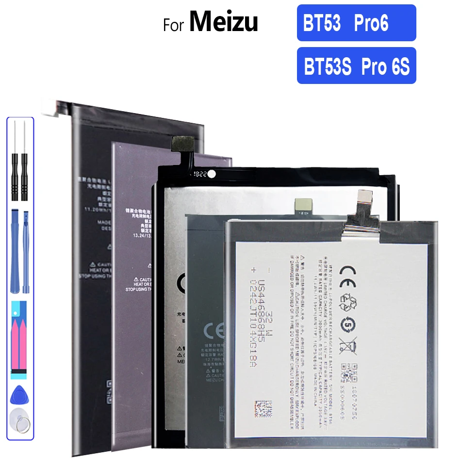 

High Quality Battery for Meizu Pro 6 Pro6 M570M M570Q M570H/Pro 6S Pro6S M570Q-S Mobile Phone Batteries, BT53 BT53S