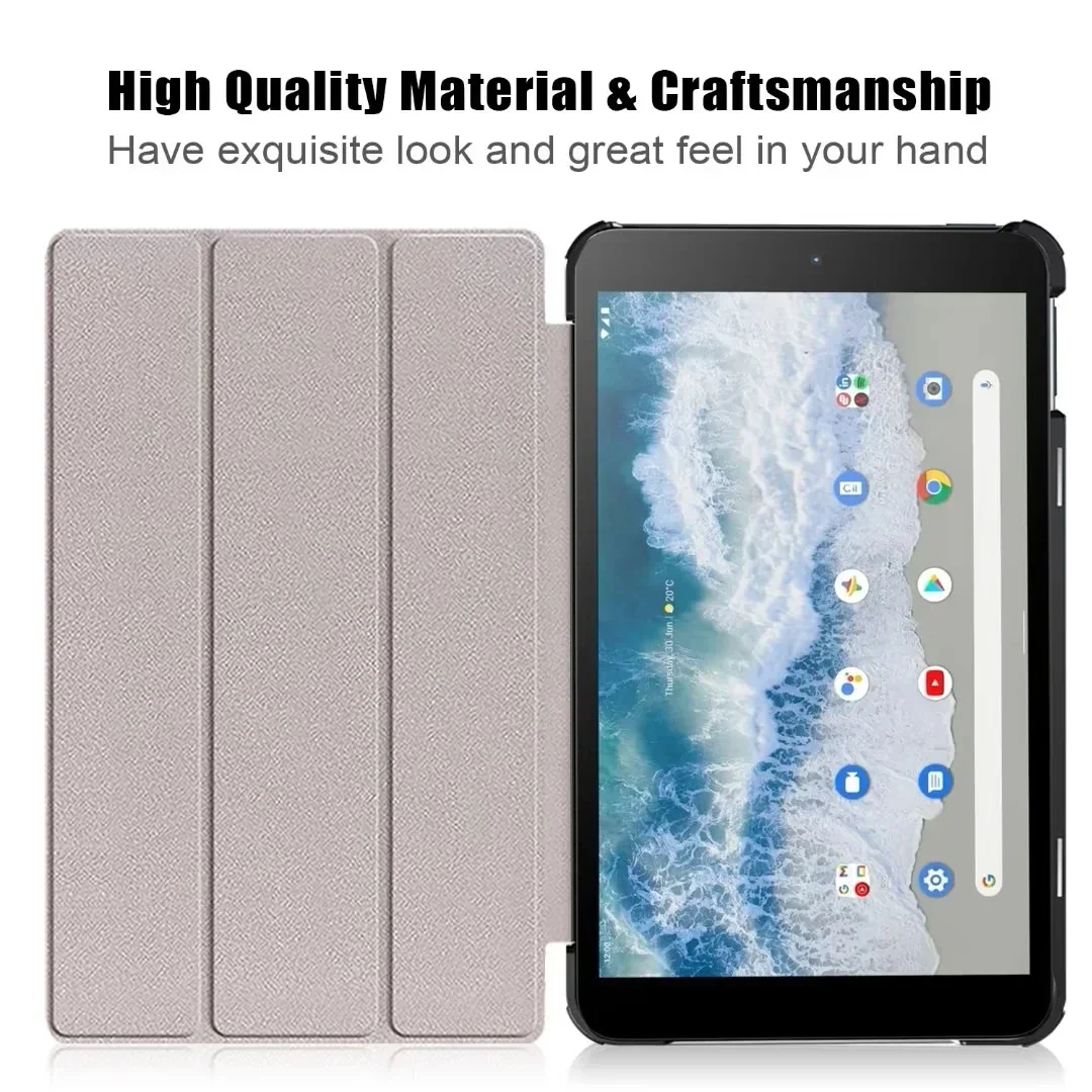 Versatile Tri-Folding Magnetic Tablet Cover - 8 to 10 Inch Tablets