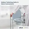 Portable Folding Bedside Commode Chair 350lb Capacity 3-in-1 Toilet Safety Frame Bucket Included Easy Assemble Steel Grey 2